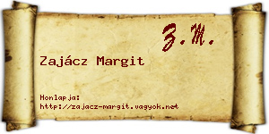 Zajácz Margit névjegykártya