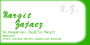 margit zajacz business card